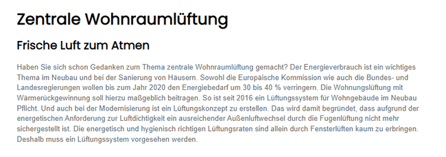 Wohnraumlueftung bei  Eitorf